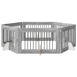bramka-dla-psow-z-podporkami-6-szt-szary-sonoma-100-x-60-cm