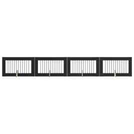bramka-dla-psow-z-podporkami-4-szt-czarny-dab-100-x-60-cm