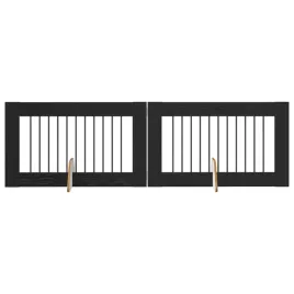 bramka-dla-psow-z-podporkami-2-szt-czarny-dab-100-x-60-cm