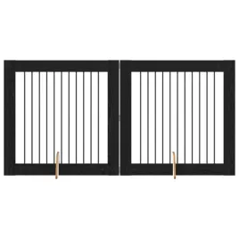 bramka-dla-psow-z-podporkami-2-szt-czarny-dab-100-x-100-cm