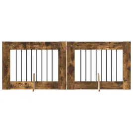 bramka-dla-psow-z-podporkami-2-szt-dab-wedzony-80-x-60-cm