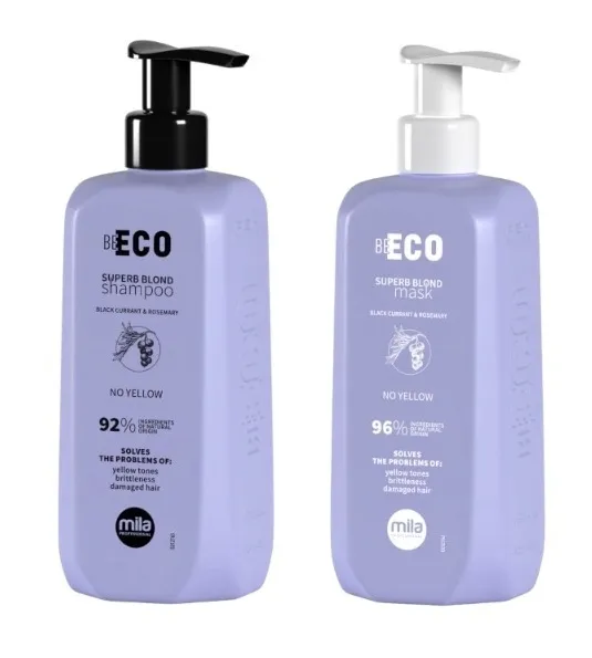 Mila Be Eco Superb Blond zestaw szampon maska niwelująca wł. blond 2x250ml