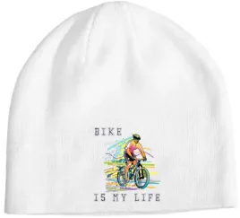 czapka-beanie-biala-prezent-dla-rowerzysty-bike-is-my-life-rower-to-zycie
