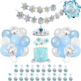 balony-dekoracje-urodziny-dziewczynki-niebieskie