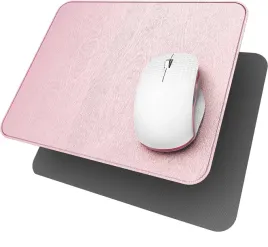 Zdjęcie produktu PODKŁADKA POD MYSZ RÓŻOWA SOLIDNA WODOODPORNA TWARDA PVC PU 20x25cm