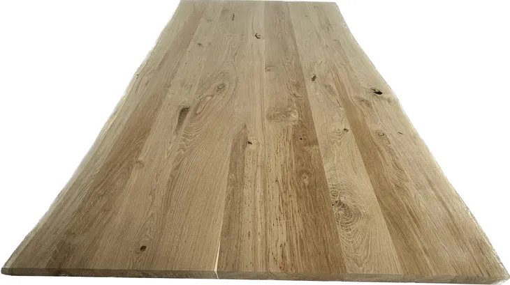 Blat dębowy lity 300x100x4 cm naturalny szlifowany baumkante mocny BD