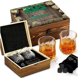pudelko-zestaw-kamieni-do-whisky-2-szklanki-prezent-emeryta-emerytura-zus