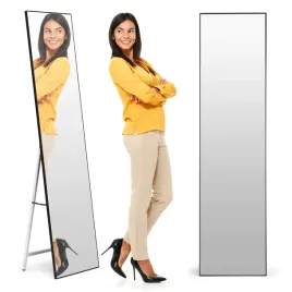 duze-lustro-stojace-159x40-cm-waska-rama-aluminium-do-sypialni-garderoby