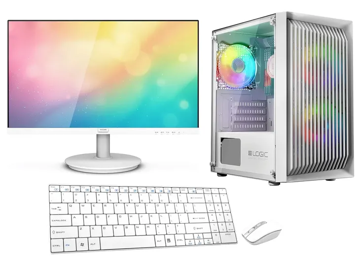 Zestaw WHITE Gaming Ryzen 5 5600GT 16GB RX VEGA7 SSD 500GB M.2 WIFI W11 24"