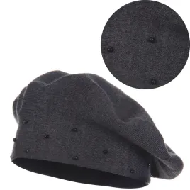 klasyczny-beret-damski-polska-marka-jesienny-zimowy-grafitowy-perelki