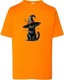 koszulka-na-halloween-kotek-w-czapce-rozm-158-164