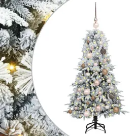 sztuczna-choinka-z-zawiasami-z-podstawa-bialy-120-cm-pe-i-pvc