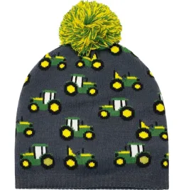 czapka-zimowa-dla-dzieci-john-deere-z-ciagnikiem