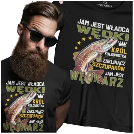 prezent-dla-wedkarza-koszulka-meska-wedkarska-jam-jest-wladca-wedki