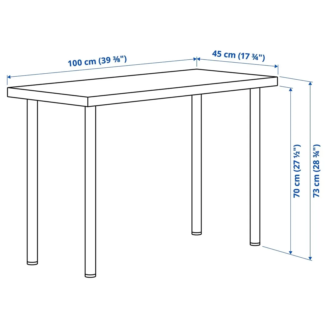 linnmon-adils-stol-bialy-100x45-cm