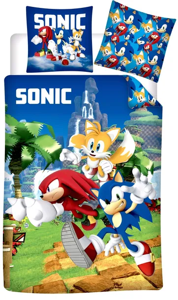 POŚCIEL DZIECIĘCA 140x200 SONIK GRA SEGA SONIC