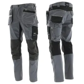 spodnie-monterskie-robocze-meskie-stretch-wytrzymale-bhp-monter-szare