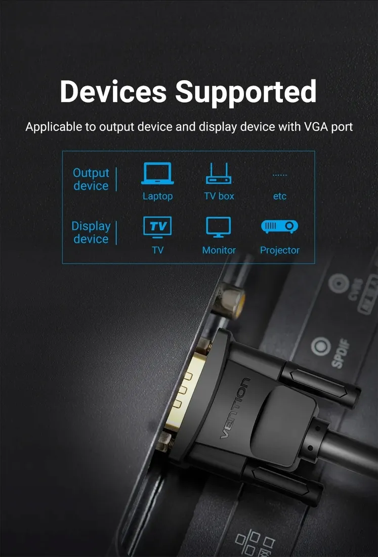 kabel-1m-vga-3-6-vention-stan-nowy