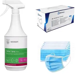 plyn-do-dezynfekcji-powierzchni-velox-tea-1l-maseczka-niebieska-50szt