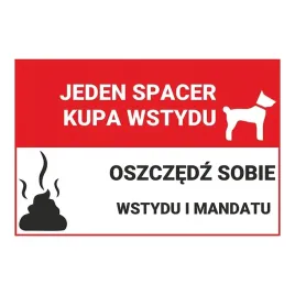 tabliczka-jeden-spacer-kupa-wstydu
