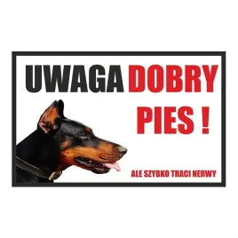 tabliczka-uwaga-dobry-pies-doberman