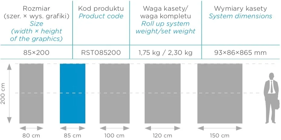 kaseta-rollup-standard-85-cm-stan-nowy