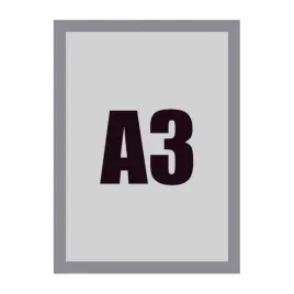 ramka-plakatowa-magnetyczna-a3-srebrna