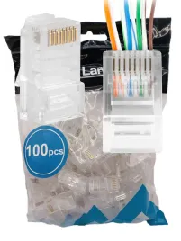 wtyk-sieciowy-wtyczka-lan-rj45-przelotowy-kat-6-utp-100-sztuk