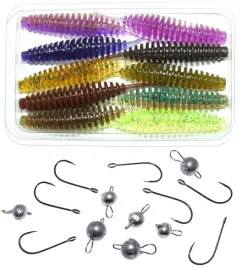fishup-tanta-2-50mm-okon-mix-haki-i-czeburaszki-gotowy-zestaw-24-szt