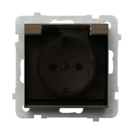 ospel-sonata-czekoladowy-gniazdo-bryzgoszczelne-schuko-gph-1rs-m-40-d