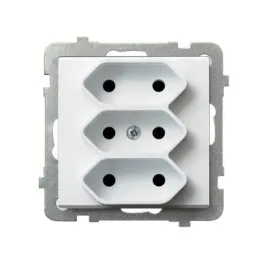 ospel-sonata-bialy-mat-gniazdo-potrojne-gp-3r-m-75