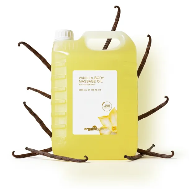 Olej do masażu ciała olejek waniliowy 5L Organic Series (bez parafiny)