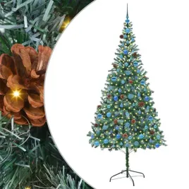 stozkowa-choinka-dekoracyjna-z-lampkami-led-w-zielonym-kolorze-210-cm
