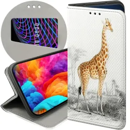 etui-z-klapka-do-realme-c63-c61-wzory-zyrafa-smieszne-sawanna-futeral