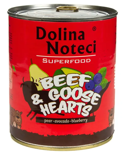 Dolina Noteci Superfood Wołowina Serca Gęsi Mokra Karma Dla Psa 800g