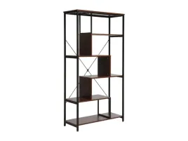 regal-do-salonu-loftowy-na-kwiaty-ksiazki-net-b-ciemny-orzech-czarny-metal