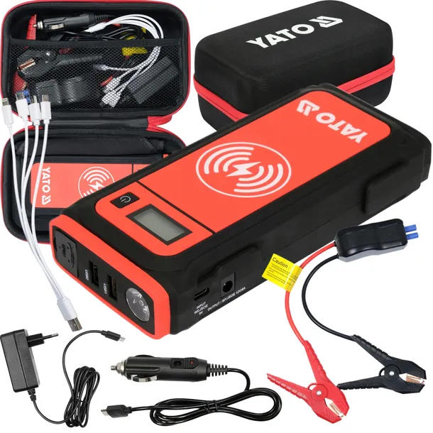 YATO URZĄDZENIE ROZRUCHOWE POWERBANK 16000mAh ŁADOWANIE INDUKCYJNE YT-83085