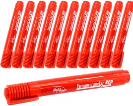 marker-wodoodporny-permanentny-pisak-red-12-szt
