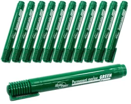 marker-wodoodporny-permanentny-pisak-green-12-szt