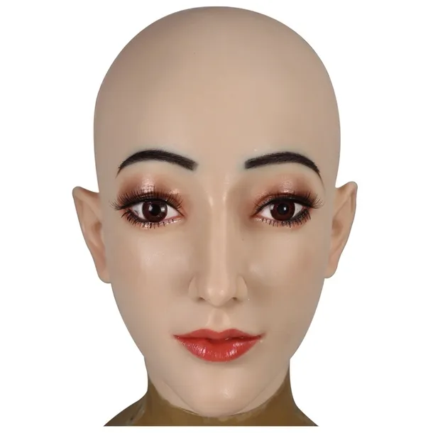 Maska Damska Silikonowa Realistyczna Crossdresser BDSM Do Cosplay Na Imprez