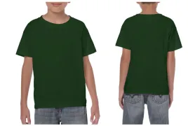 t-shirt-koszulka-dziecieca-wf-bawelna-heavy-gildan-5000-ciemna-zielen-128
