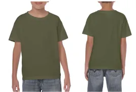 t-shirt-koszulka-dziecieca-wf-bawelna-heavy-gildan-5000-zielen-wojskowa-128