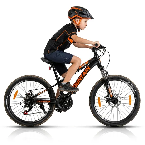 Rower górski MTB24" MOUNTAIN rama stalowa 11" 120-145cm 2XTARCZE | KOMUNIA