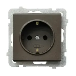 ospel-sonata-czekoladowy-gniazdo-pojedyncze-0-schuko-gp-1rs-m-40