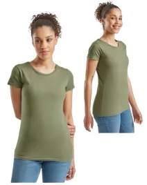 t-shirt-koszulka-damska-iconic-150-fruit-of-the-loom-61432-zielen-wojskowa