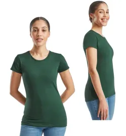 t-shirt-koszulka-damska-iconic-150-fruit-of-the-loom-61432-zielona-forest