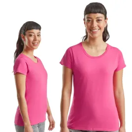 t-shirt-koszulka-damska-wysoka-jakosc-fruit-of-the-loom-613720-rozowy-xs