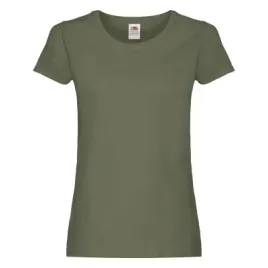 t-shirt-koszulka-damska-bawelna-100percent-fruit-of-the-loom-614200-oliwkowy-xs