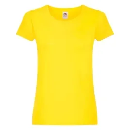t-shirt-koszulka-damska-bawelna-100percent-fruit-of-the-loom-614200-zolty-xxl