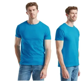 koszulka-meska-t-shirt-basic-bawelna-iconic-fruit-of-the-loom-61430-turkus
